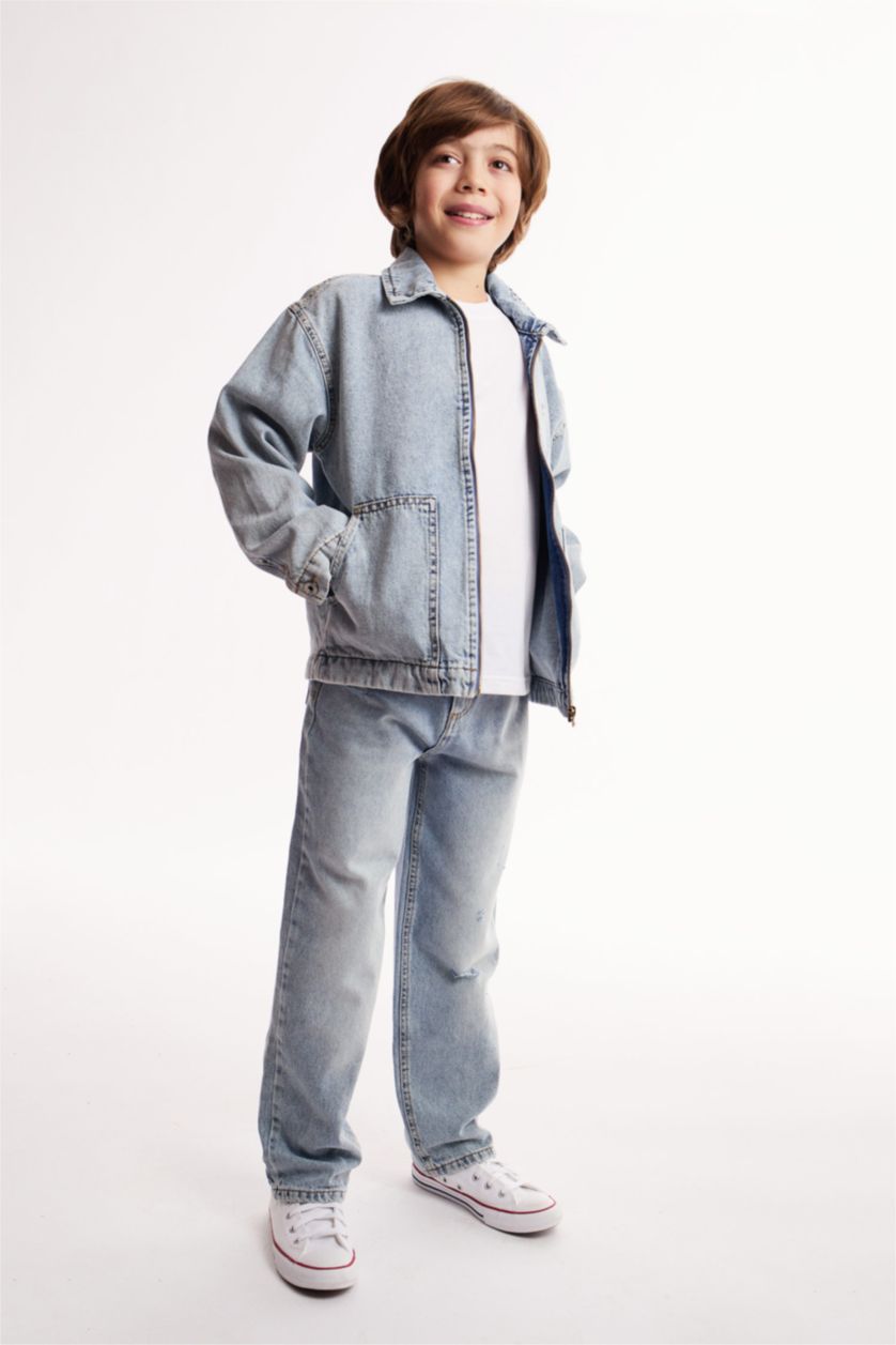 BOYS & TEENS Blue بنطلون جينز قصة فضفاضة
