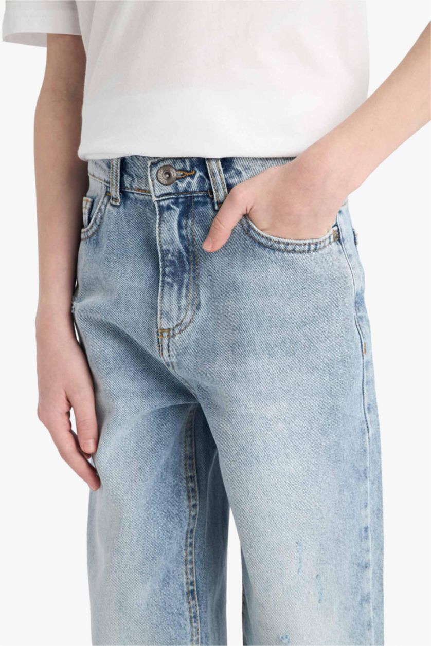 BOYS & TEENS Blue بنطلون جينز قصة فضفاضة