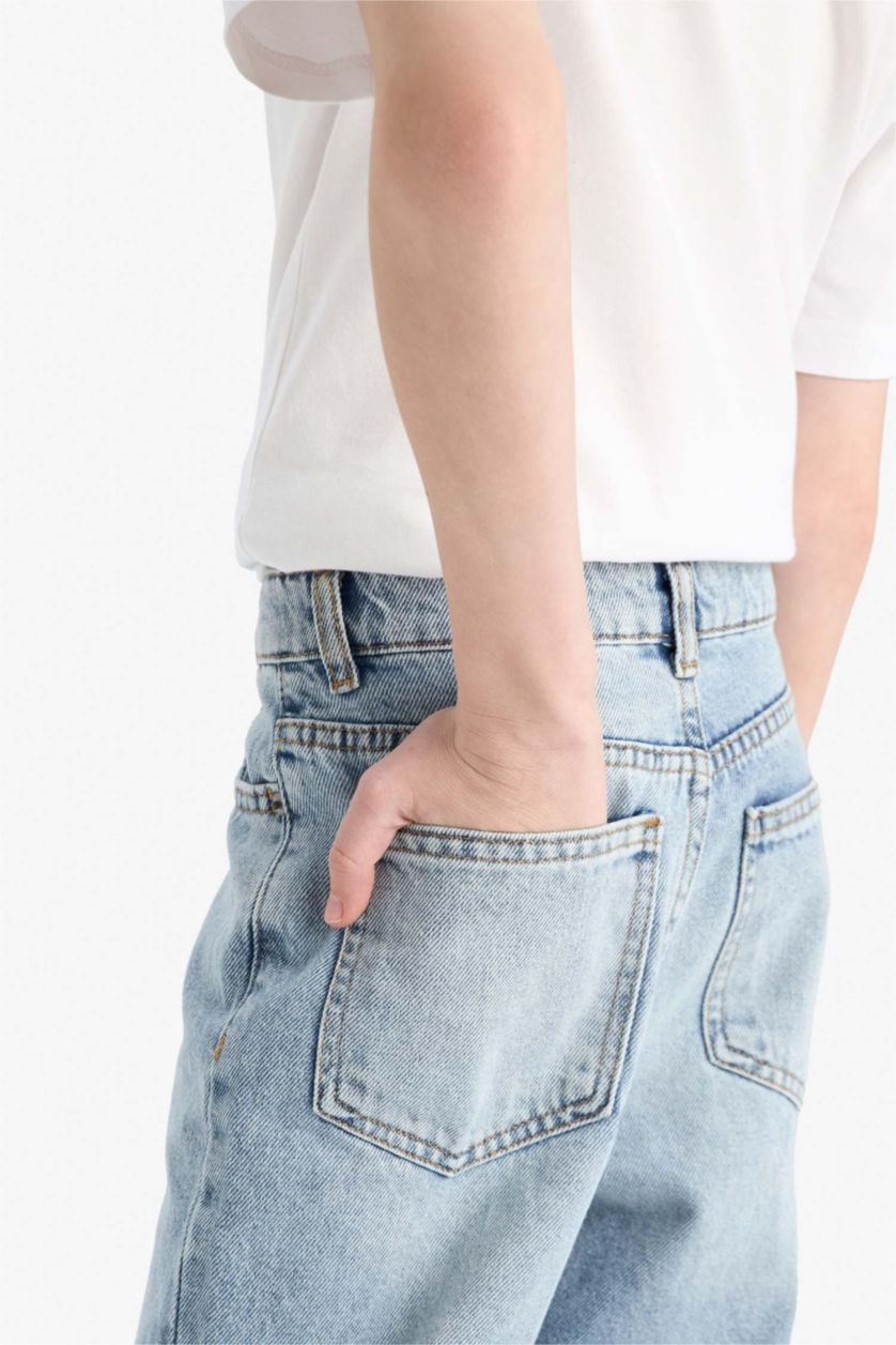 أولادي أزرق بنطلون اولادي قصة فضفاضة جينز برجل عادية