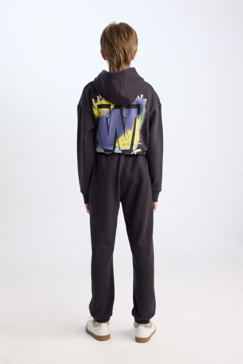 GARÇONS Anthracite Jogging avec imprimé et taille élastique pour garçon