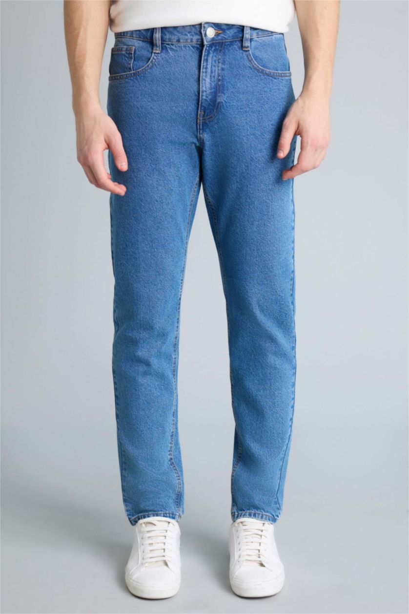 Мужчины Голубрй Джинсы с зауженной посадкой