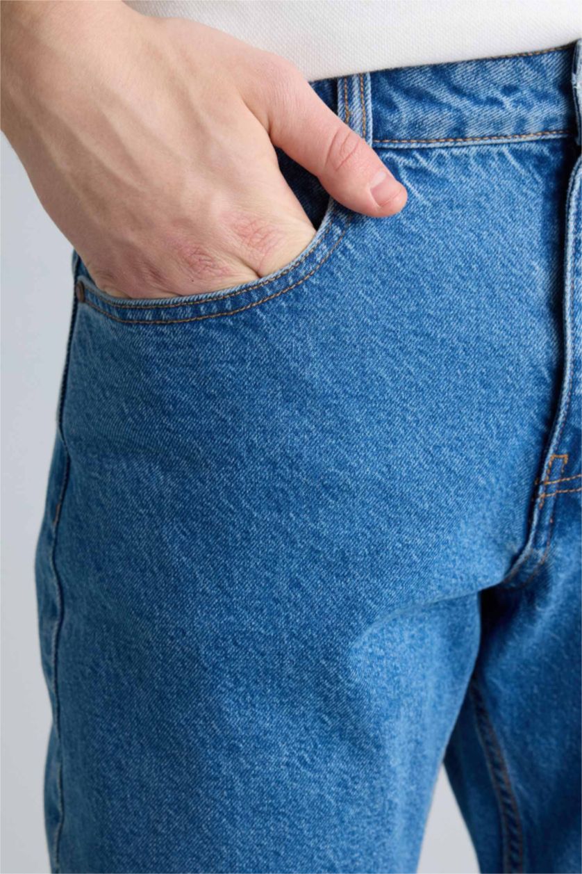 Мужчины Голубрй Джинсы с зауженной посадкой