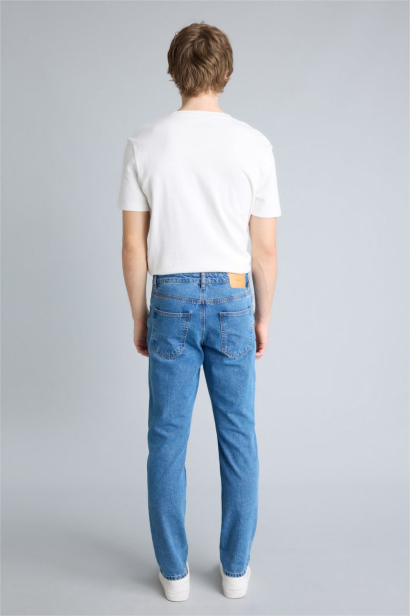 Мужчины Голубрй Джинсы с зауженной посадкой