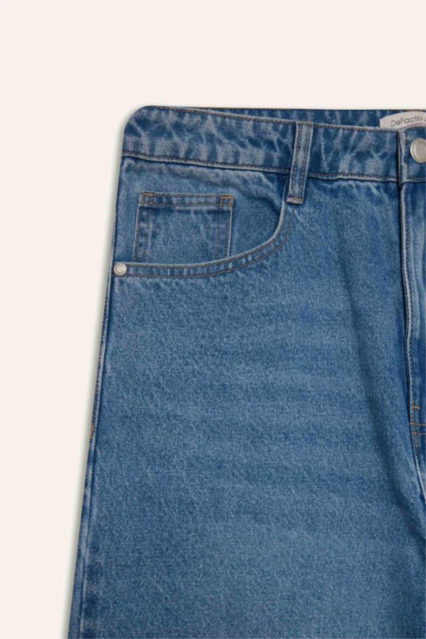 Мужчины Светло-синий Джинсы baggy fit с широкими штанинами и потертом стиле