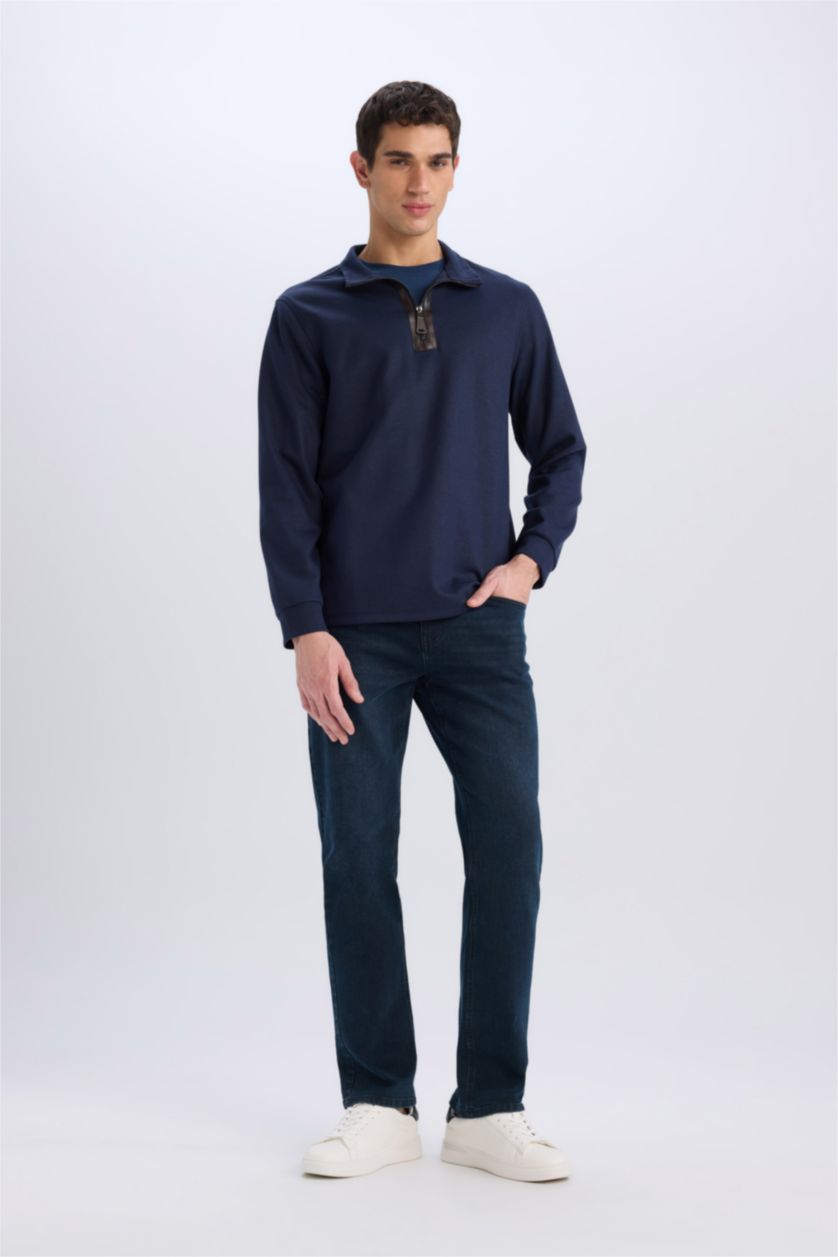 Men NAVY Regular Fit Sweatshirt