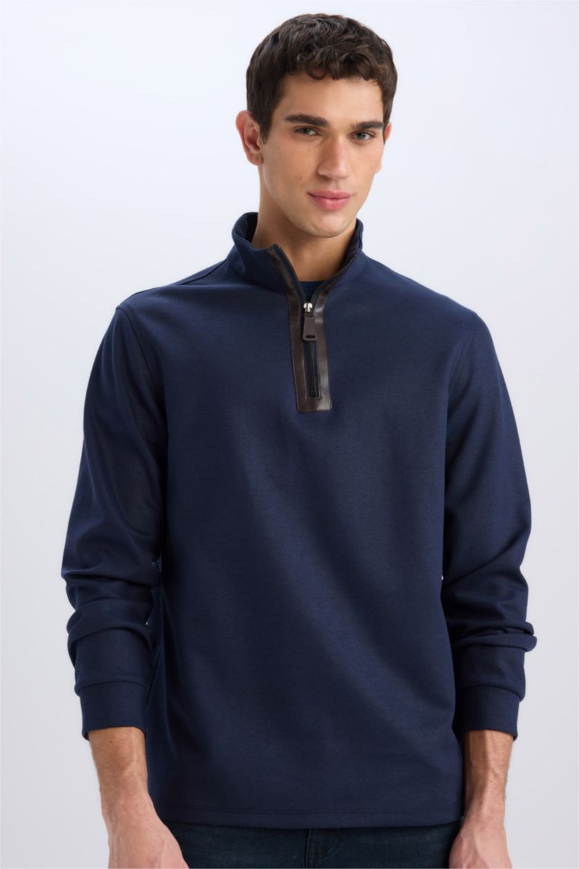 Men NAVY Regular Fit Sweatshirt
