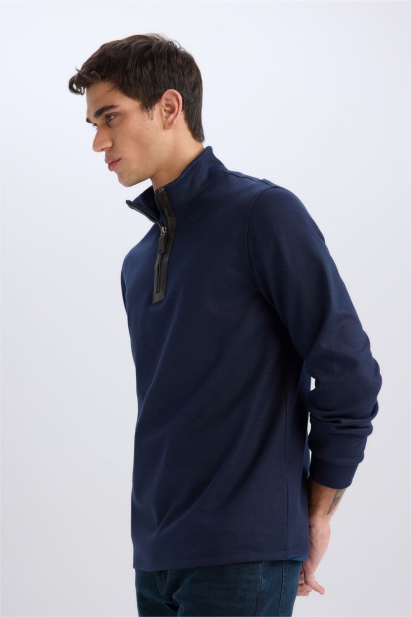Men NAVY Regular Fit Sweatshirt