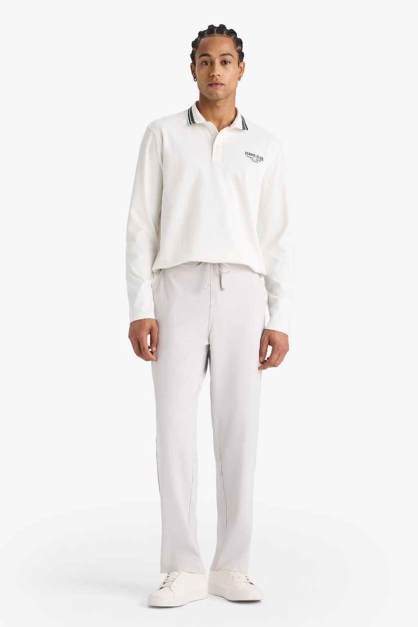 Ерлер Ашық сұр слим пішімі стандарт етек Джоггер