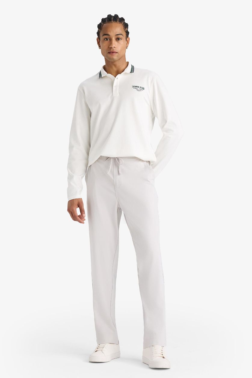 Ерлер Ашық сұр слим пішімі стандарт етек Джоггер