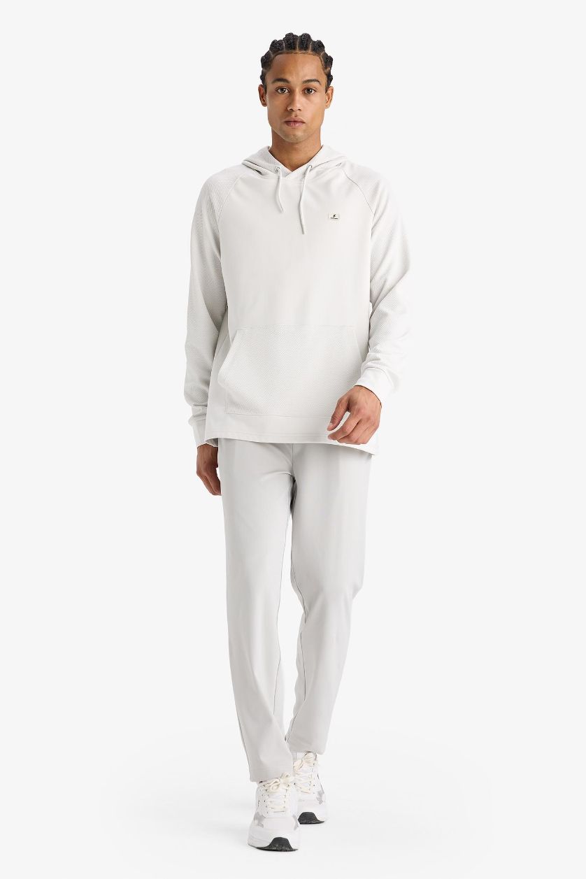 Ерлер Ашық сұр слим пішімі стандарт етек Джоггер