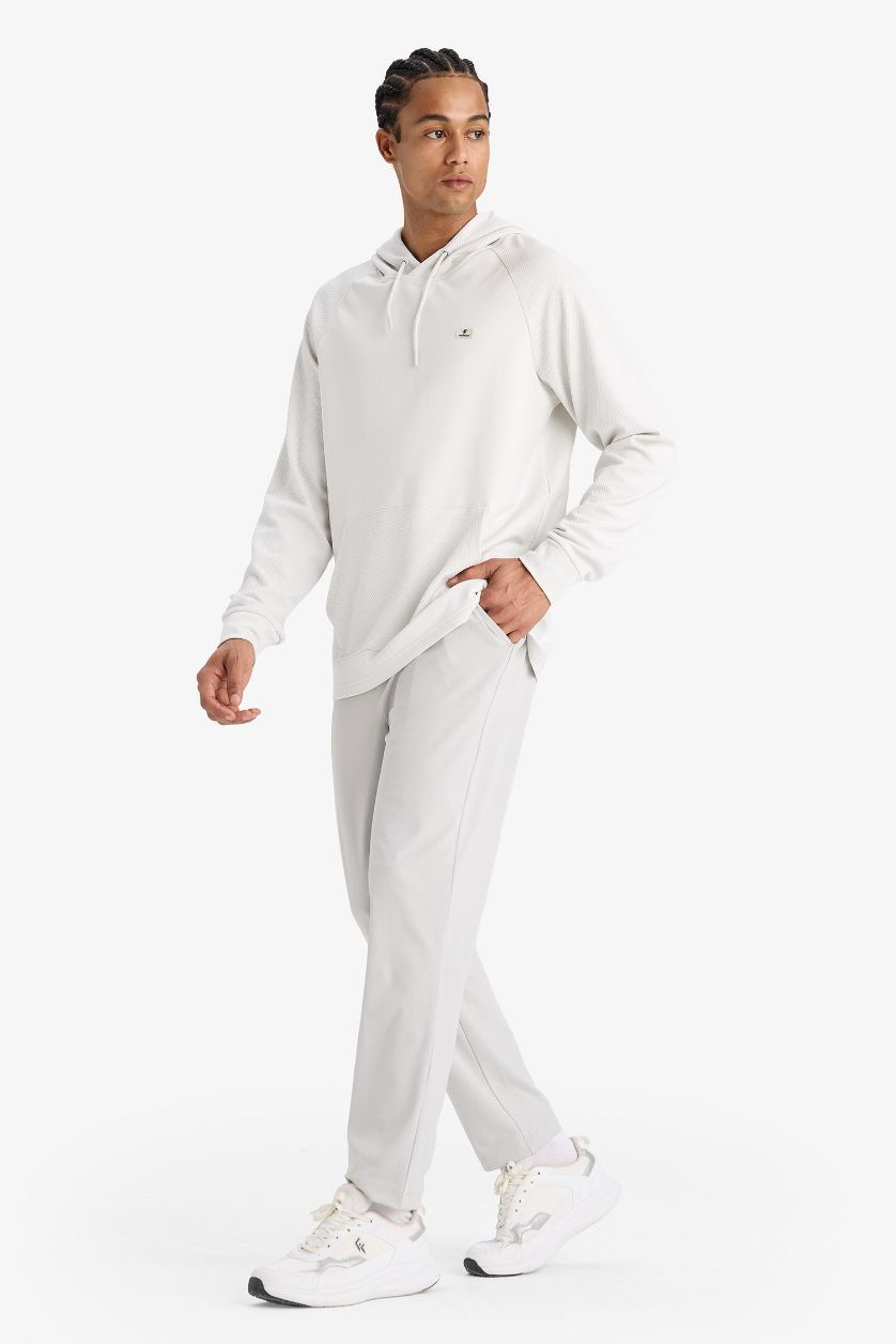 Ерлер Ашық сұр слим пішімі стандарт етек Джоггер