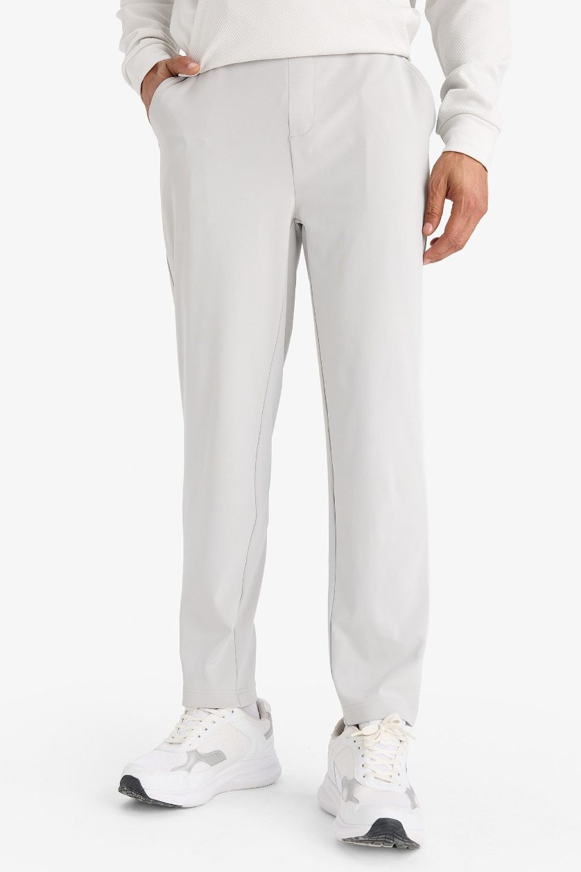 Ерлер Ашық сұр слим пішімі стандарт етек Джоггер