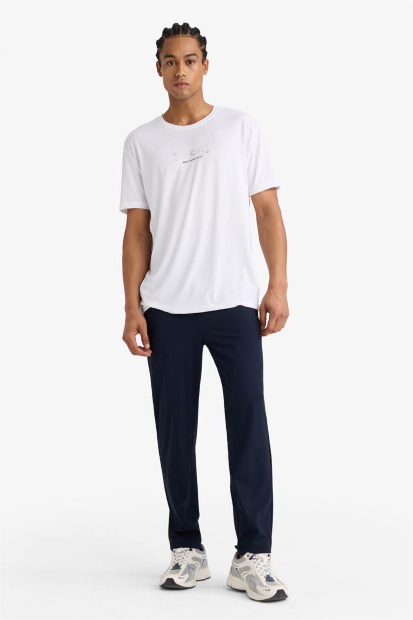 Erkek Lacivert Slim Fit Dar Kesim Standart Paça Multifonksiyonel Ultrastrech Sporcu Jogger