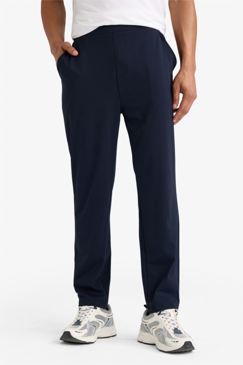 Erkek Lacivert Slim Fit Dar Kesim Standart Paça Multifonksiyonel Ultrastrech Sporcu Jogger