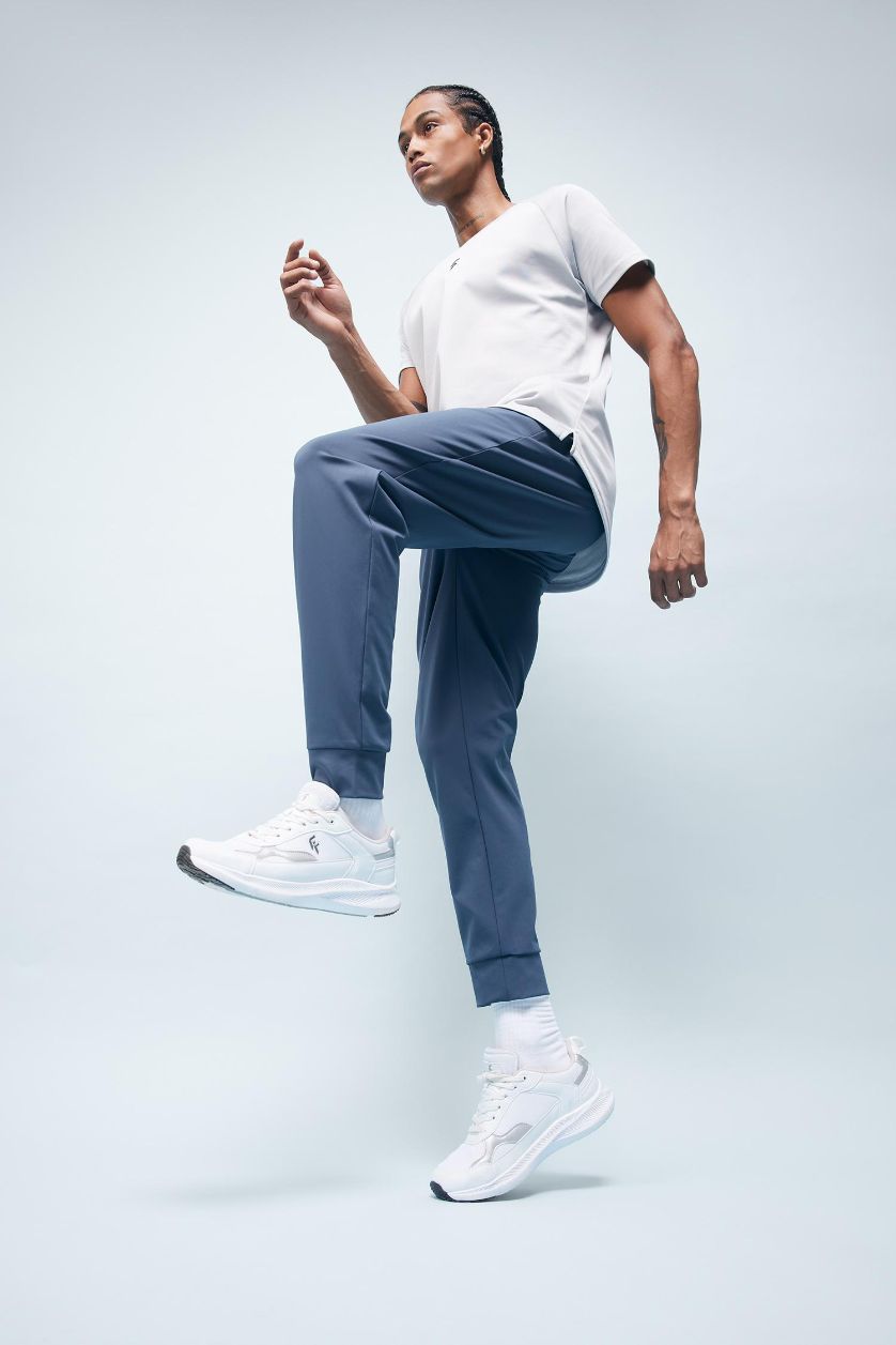 Erkek İndigo Slim Fit Dar Kesim Standart Paça Multifonksiyonel Ultrastrech Sporcu Jogger Eşofman Altı