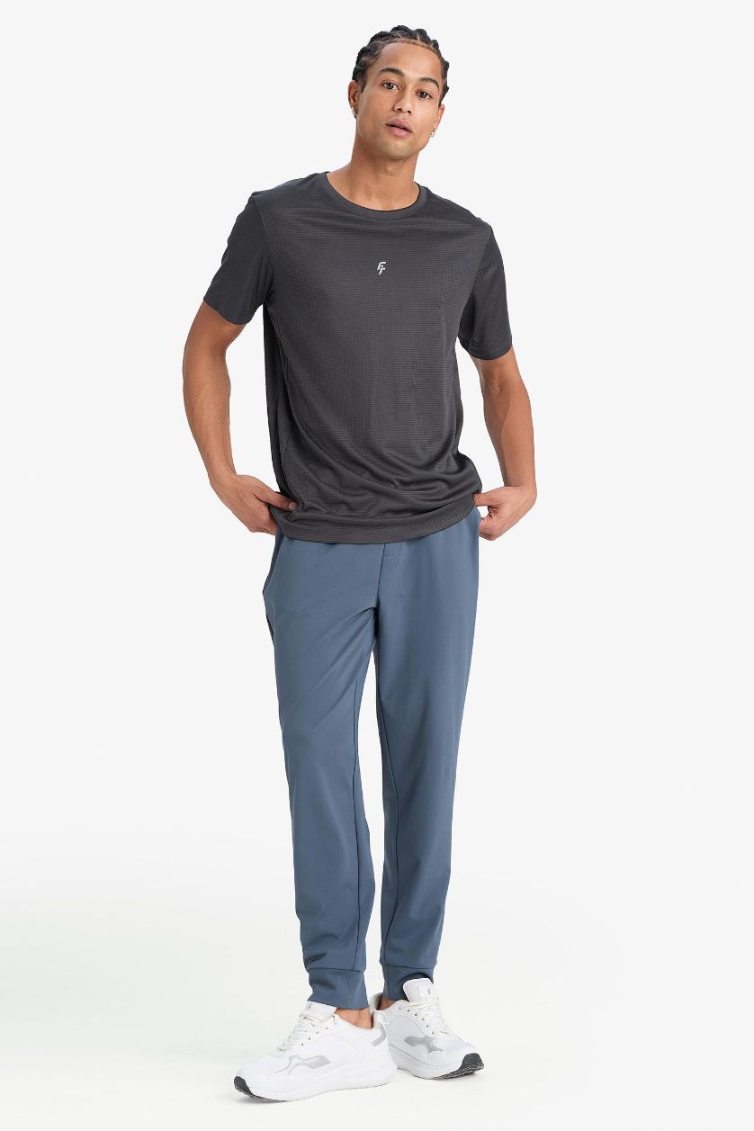 Erkek İndigo Slim Fit Dar Kesim Standart Paça Multifonksiyonel Ultrastrech Sporcu Jogger Eşofman Altı