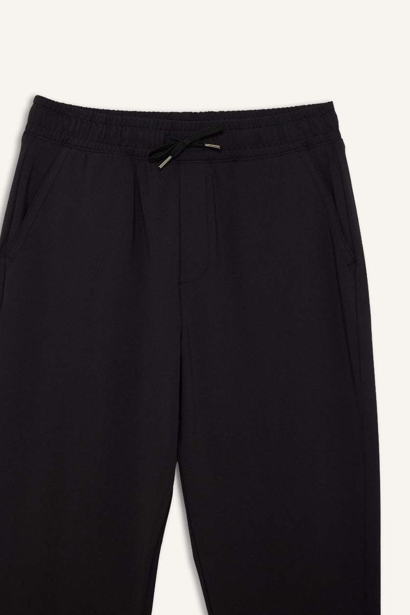 Erkek Siyah Slım Fıt Standart Paça Jogger