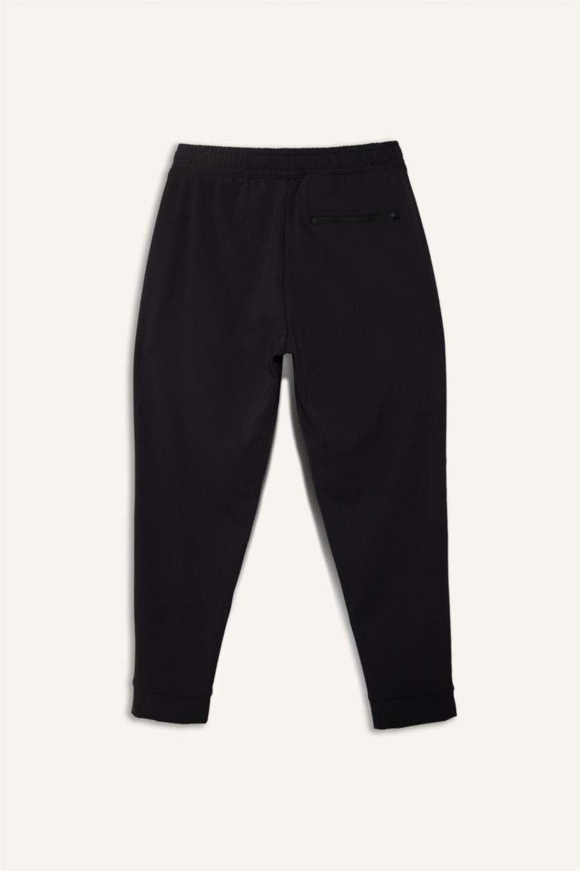 Erkek Siyah Slım Fıt Standart Paça Jogger
