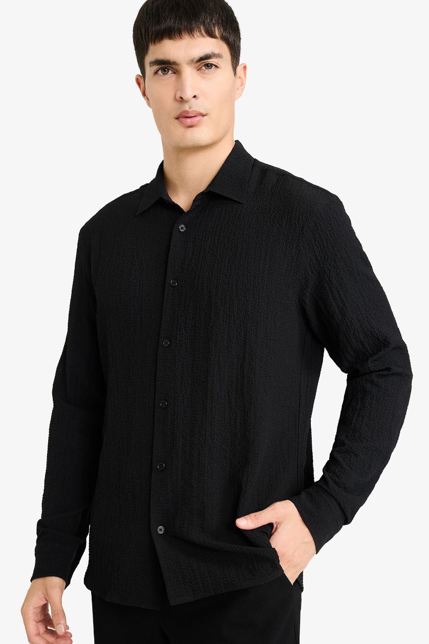 MAN Black Man Long Sleeve Shirt