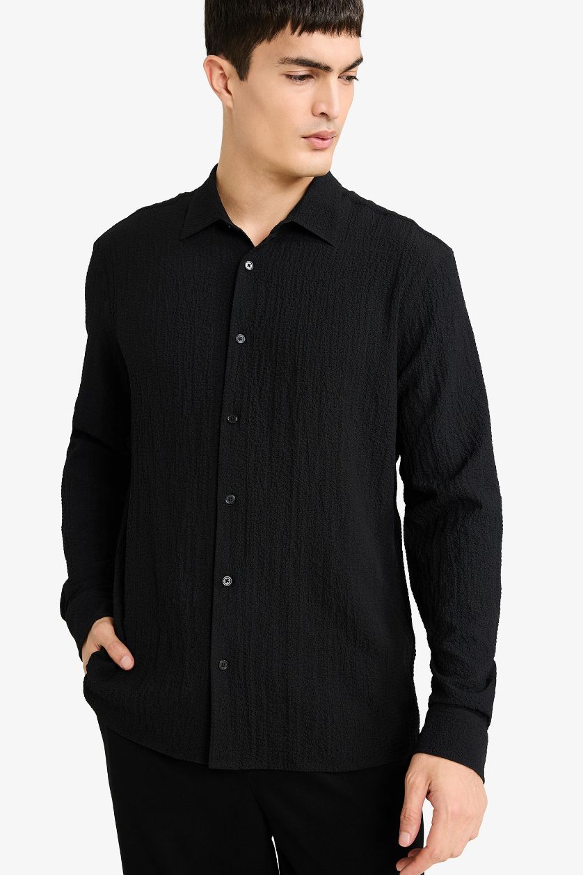 MAN Black Man Long Sleeve Shirt