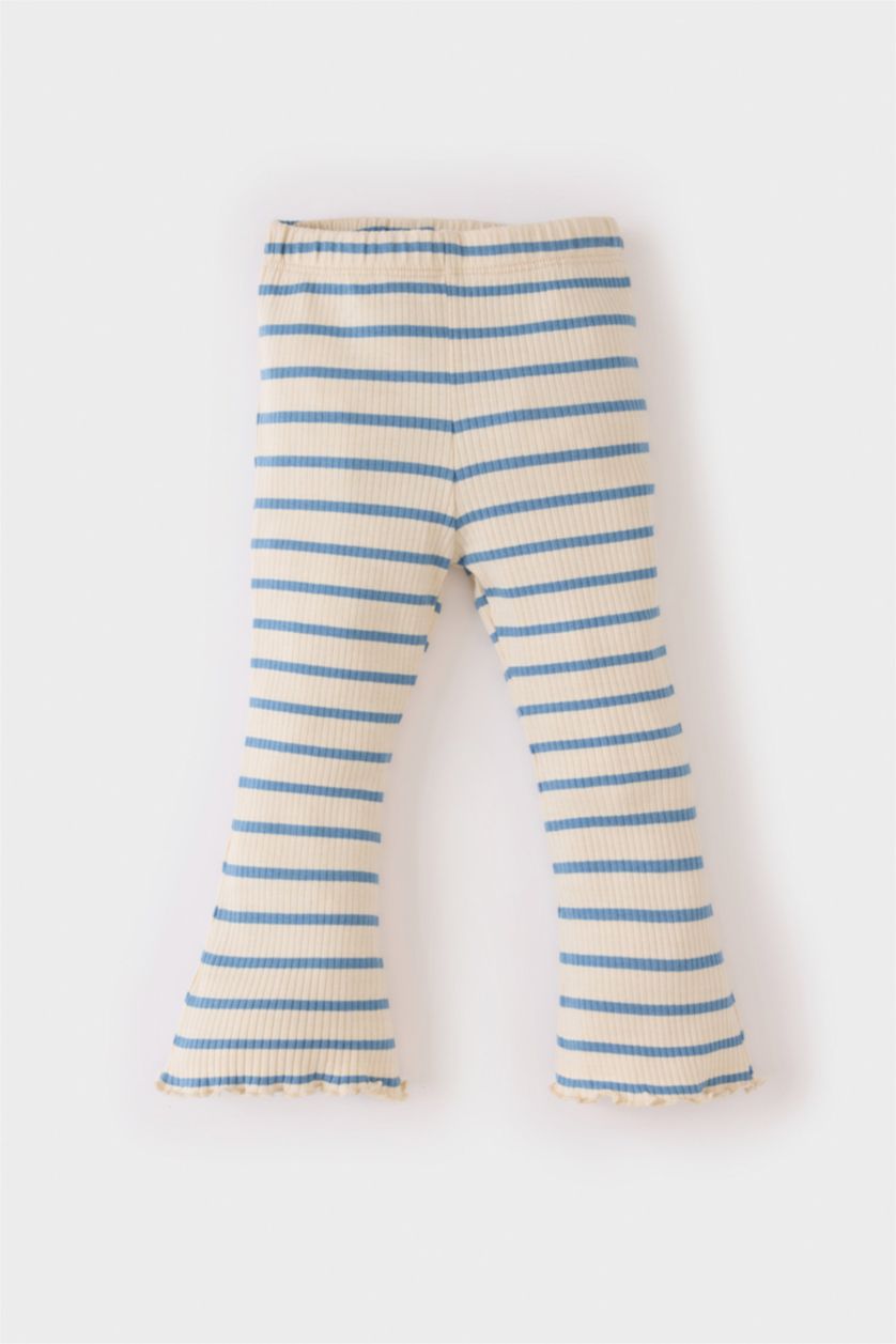 طفلة صغيرة أزرق طقم بيبي بناتي مخطط مضلع قصة عادية - قطعتين