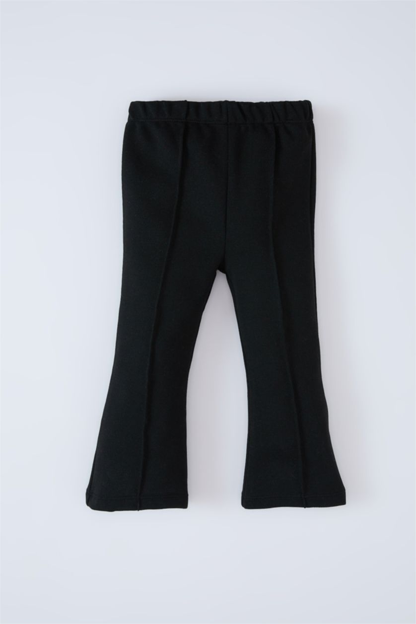 Kız Bebek Siyah Kız Bebek 2'li Takım Kareli Uzun Kollu Bluz İspanyol Paça Tayt