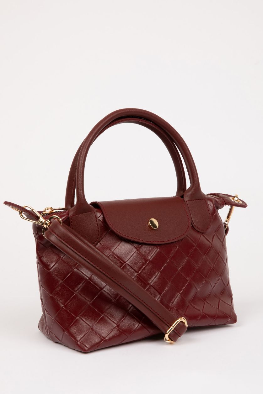 Kadın Bordo Kadın Uzun Askılı Fermuarlı Omuz Çantası