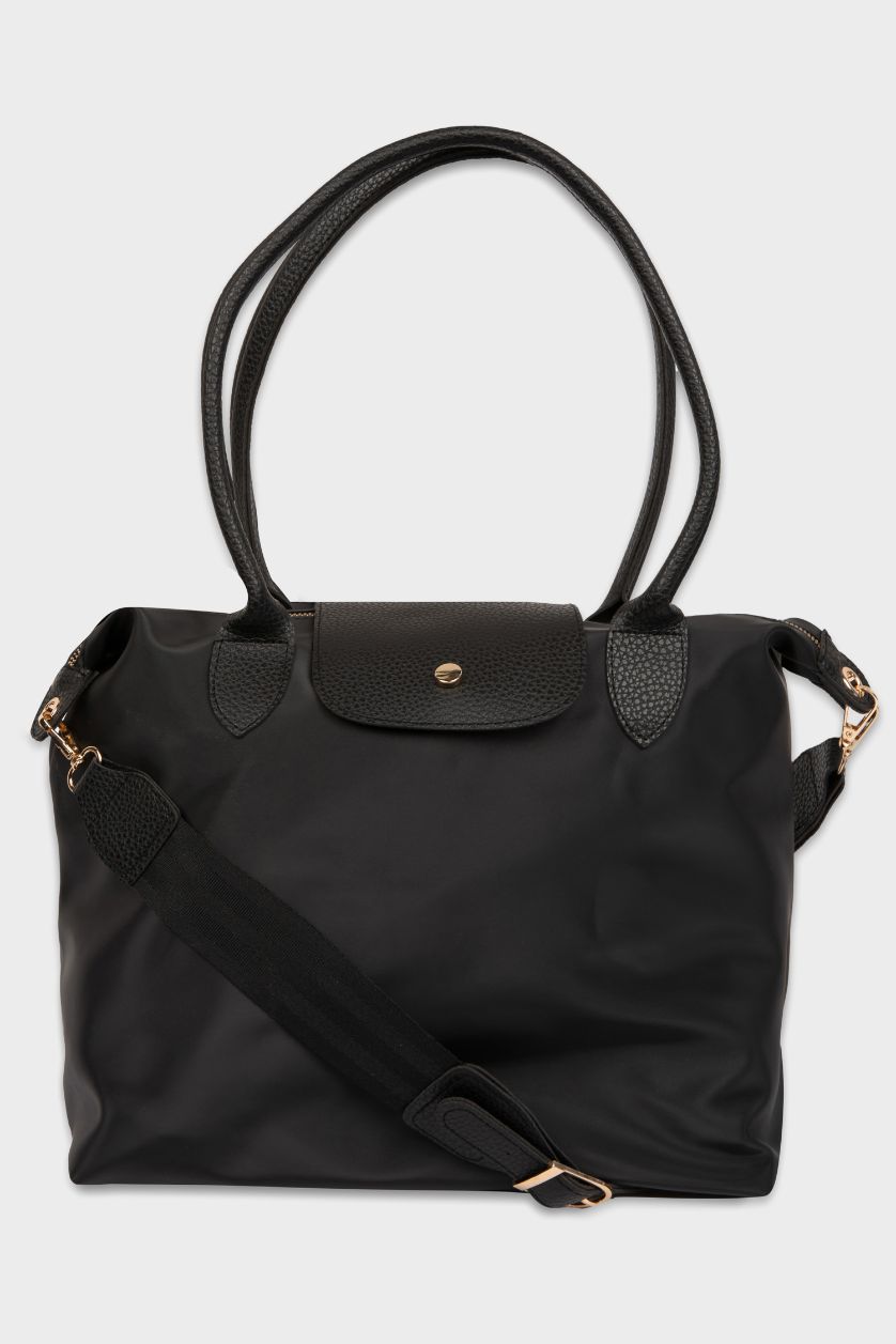 Kadın Siyah Kadın Uzun Askılı Fermuarlı Omuz Çantası