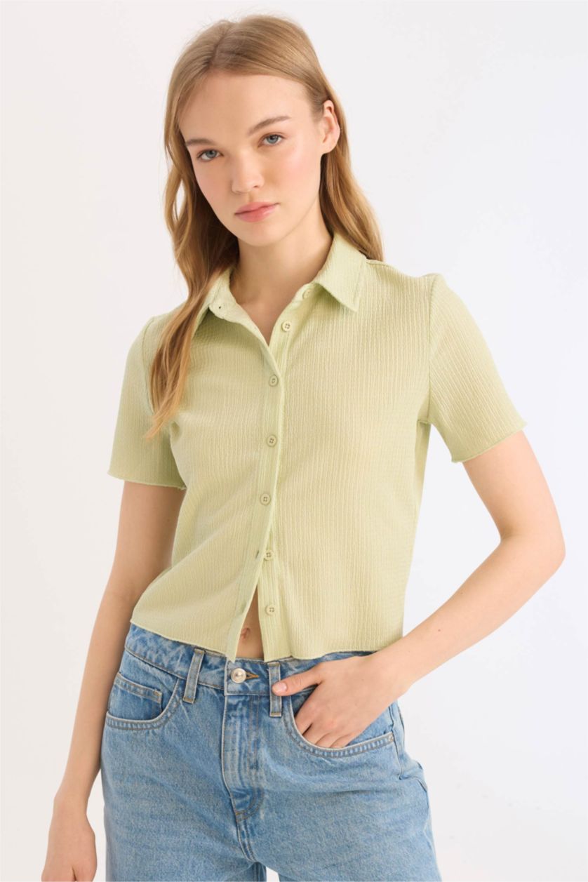 Әйелдерге ашық жасыл Coool ұзын бұлшықет пішімі Қысқа жеңді көйлек