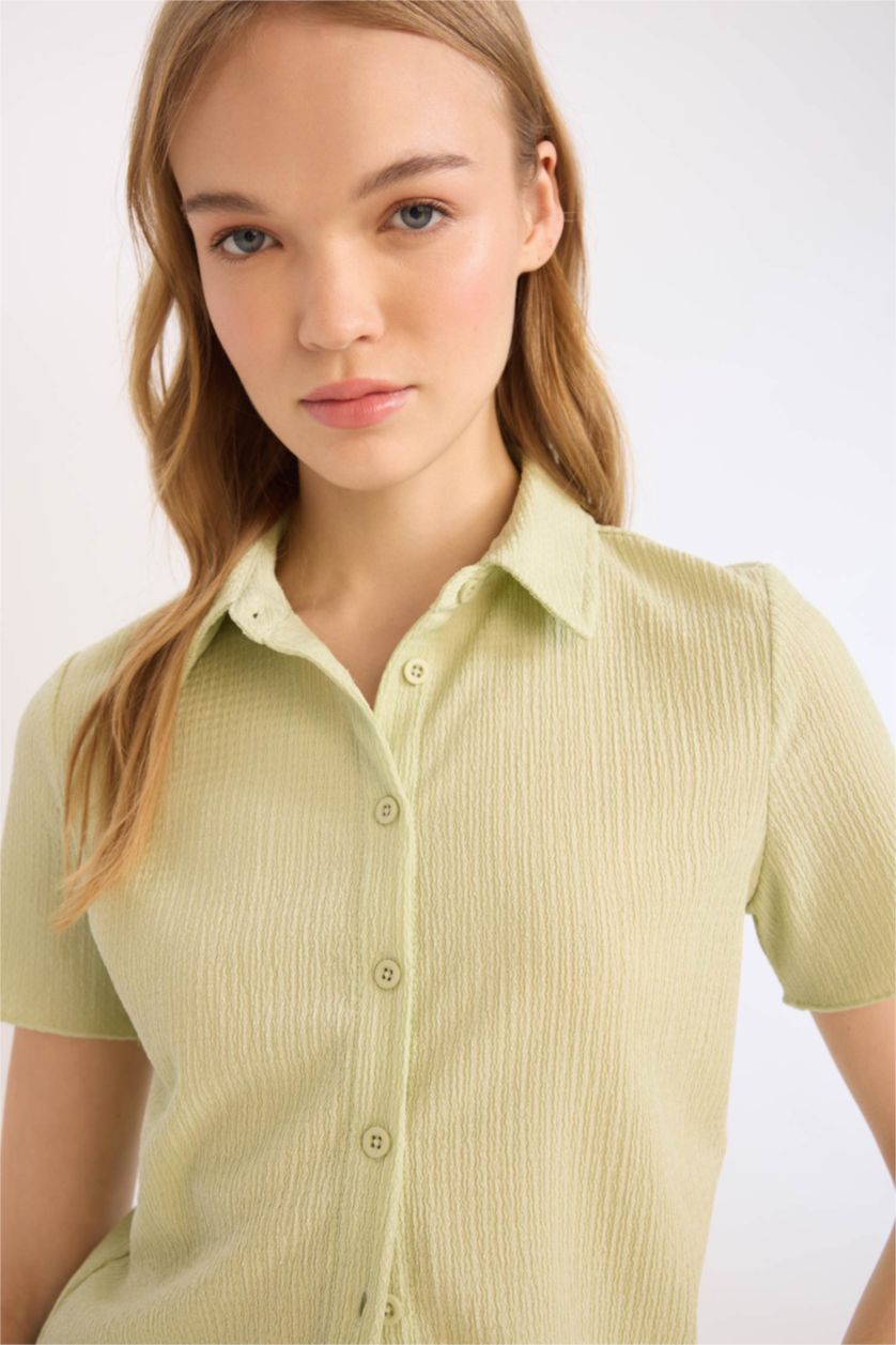 Әйелдерге ашық жасыл Coool ұзын бұлшықет пішімі Қысқа жеңді көйлек