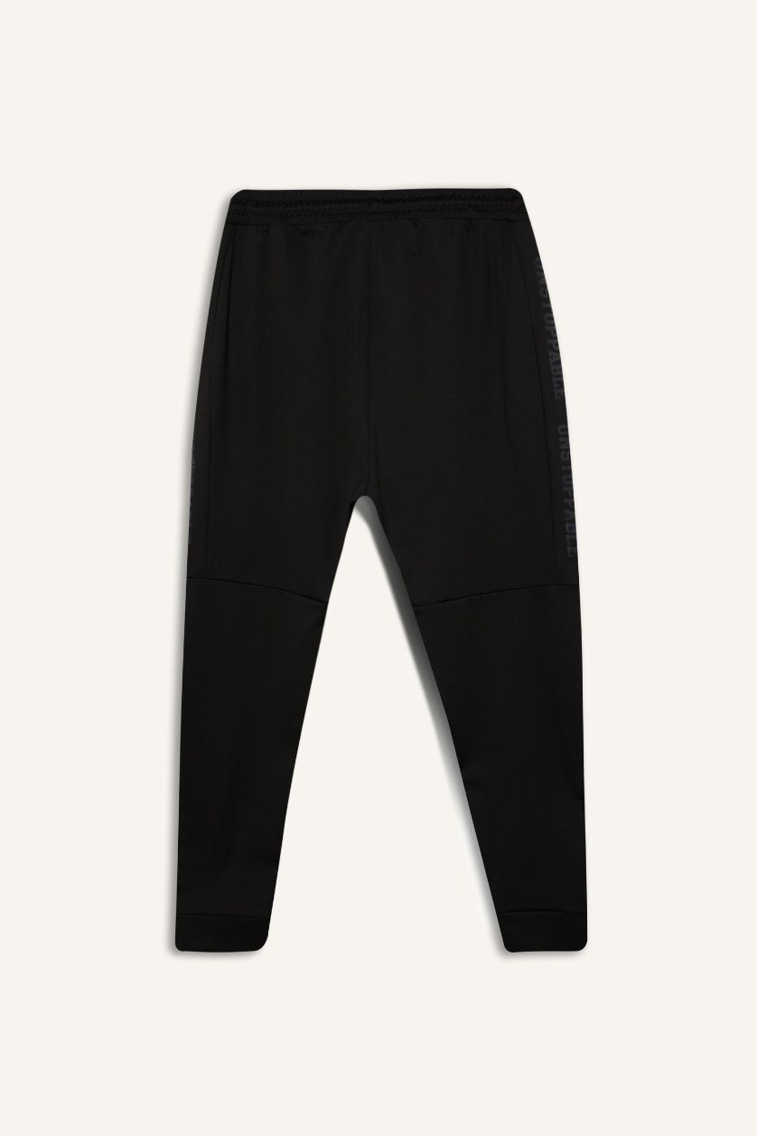 Man Black DeFactoFit Standard Fit Standard Leg Scuba Fabric Joggers