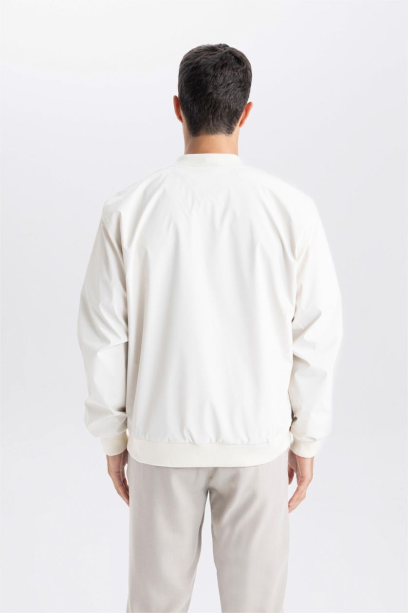 Erkek Ekru Fermuarlı Mont