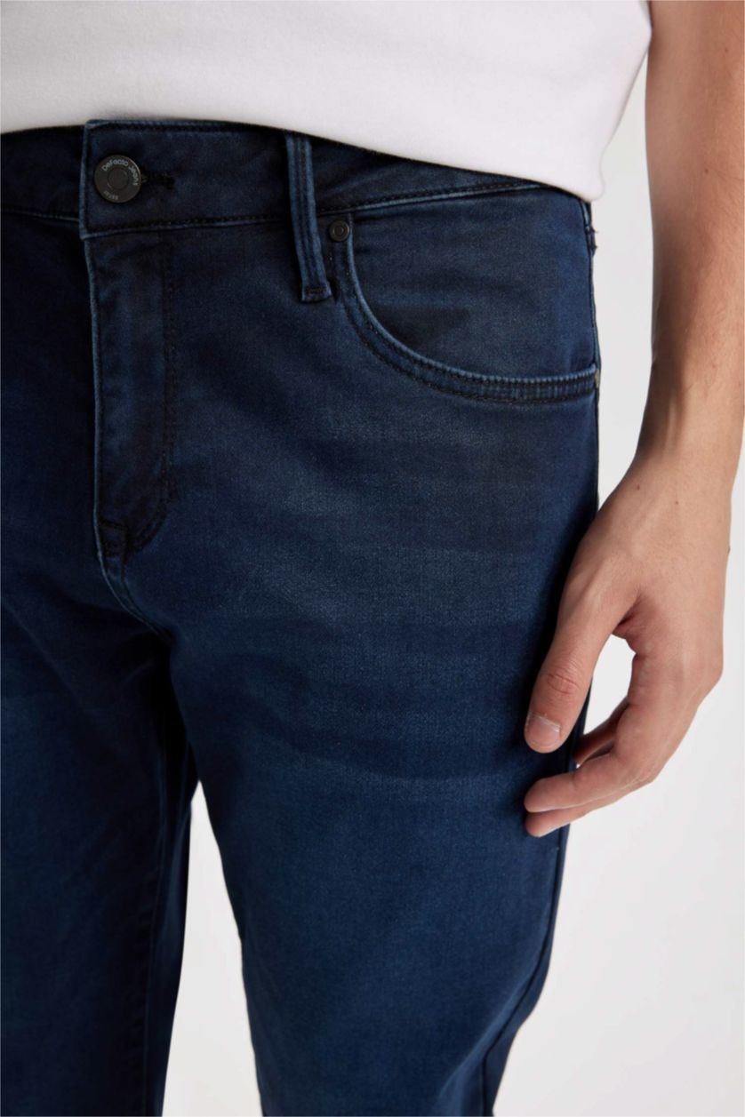 MAN Blue Black Sergio Regular Fit Regular Waist Straight Leg Jeans