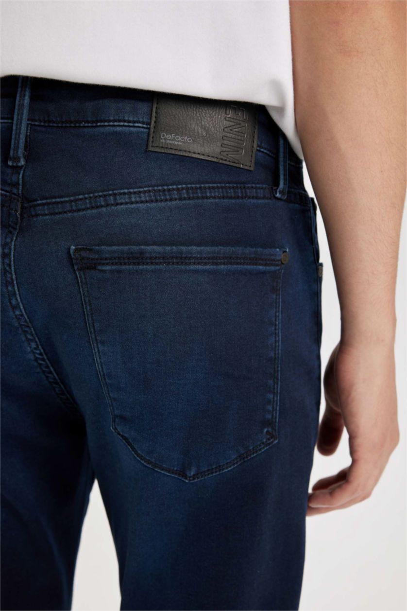 MAN Blue Black Sergio Regular Fit Regular Waist Straight Leg Jeans