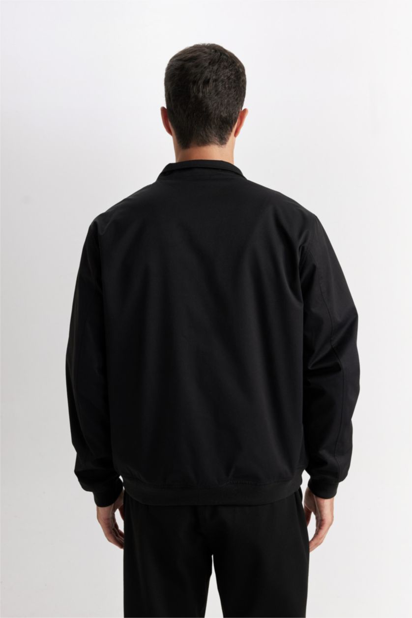 MAN Black Zipper Puffer Jacket