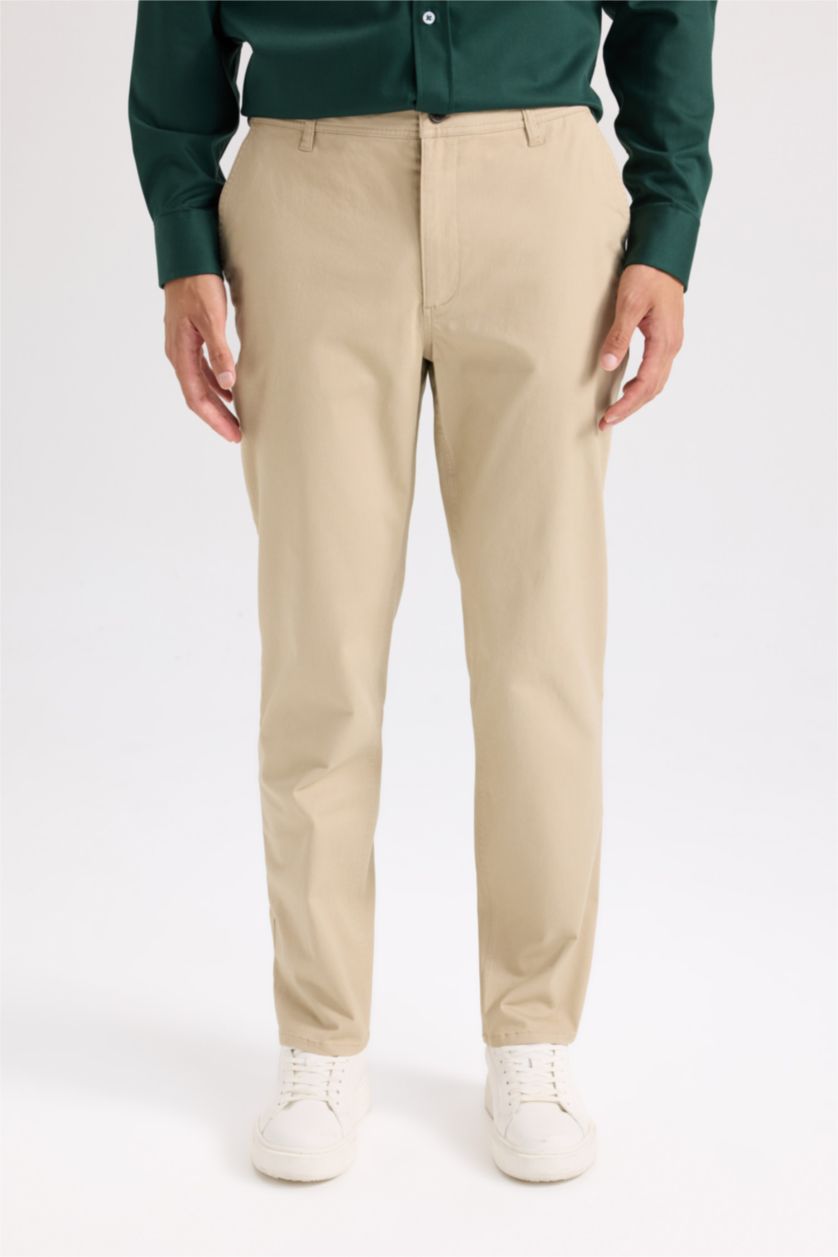 MAN Sand Regular Hem Trousers