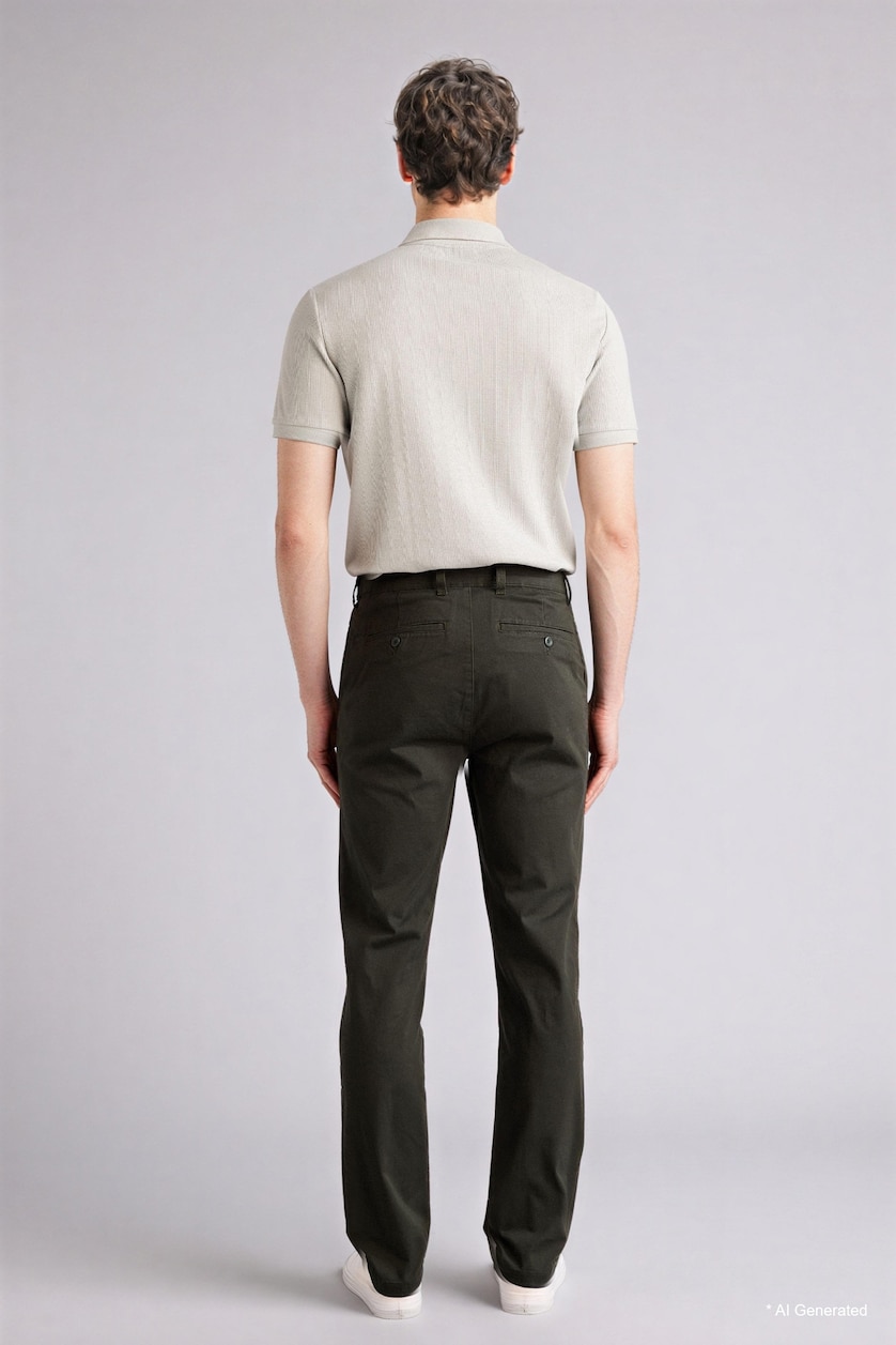 Erkek Koyu Yeşil Regular Fit Pantolon