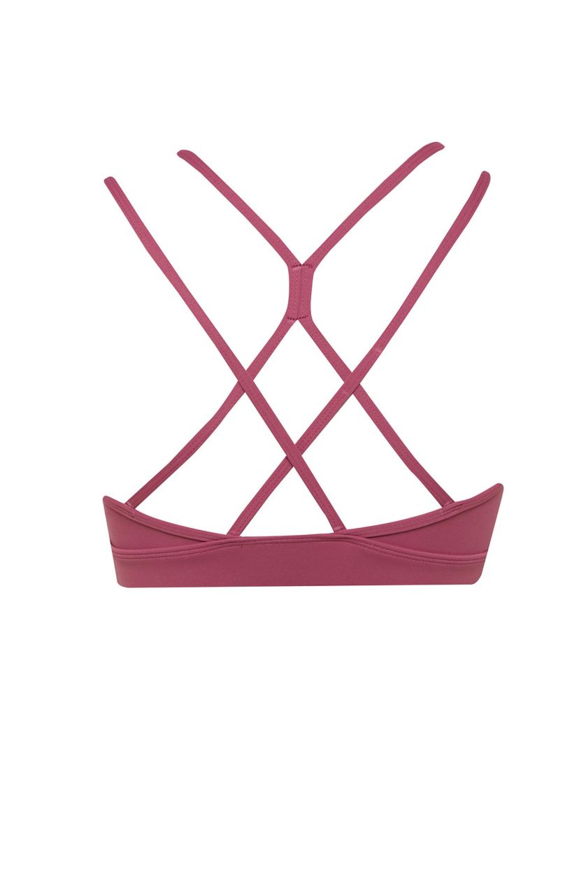 Kadın Gülkurusu Yuvarlak Yaka Sporcu Bra