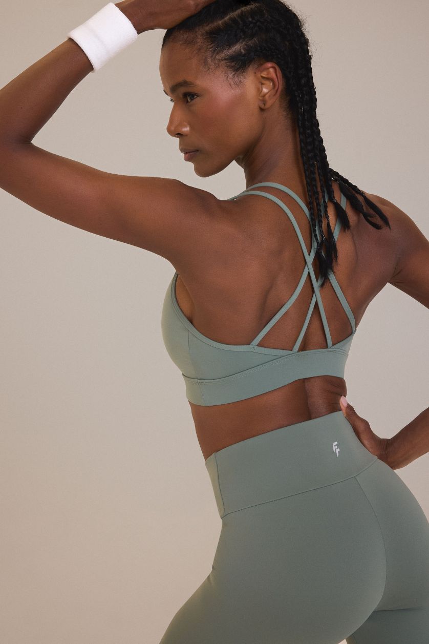 Woman Khaki DeFactoFit Crew Neck Bra