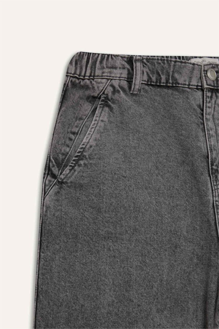 رجال رمادي بنطلون جينز قصة فضفاضة برجل واسع