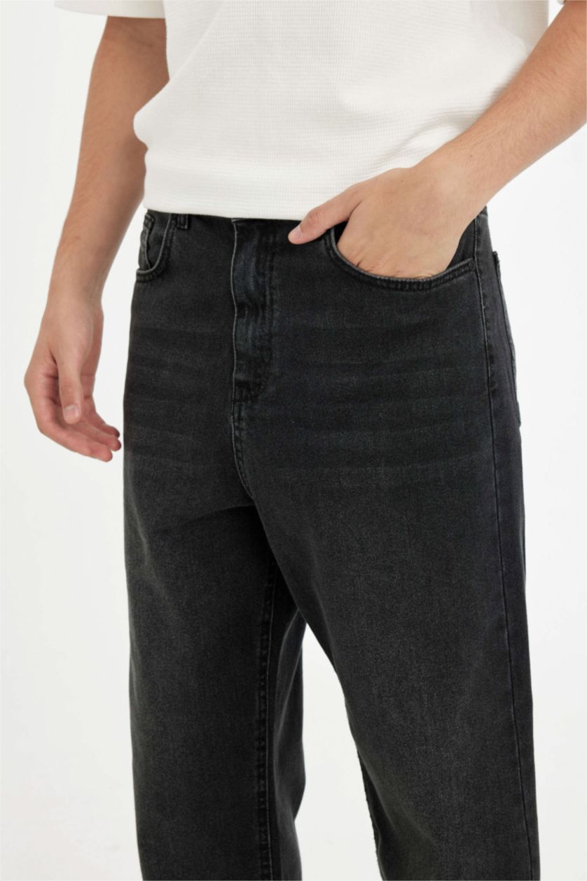 رجال أنثرا بنطلون جينز باجي فيت وايد ليج برجل واسع