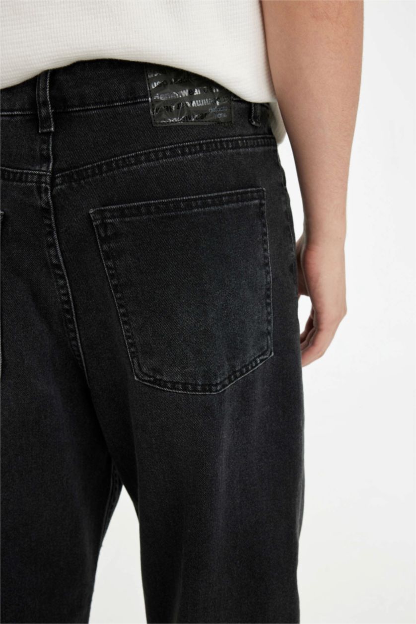 رجال أنثرا بنطلون جينز باجي فيت وايد ليج برجل واسع