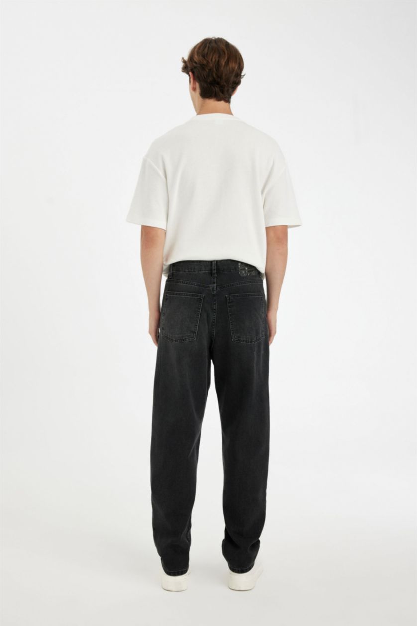 رجال أنثرا بنطلون جينز باجي فيت وايد ليج برجل واسع