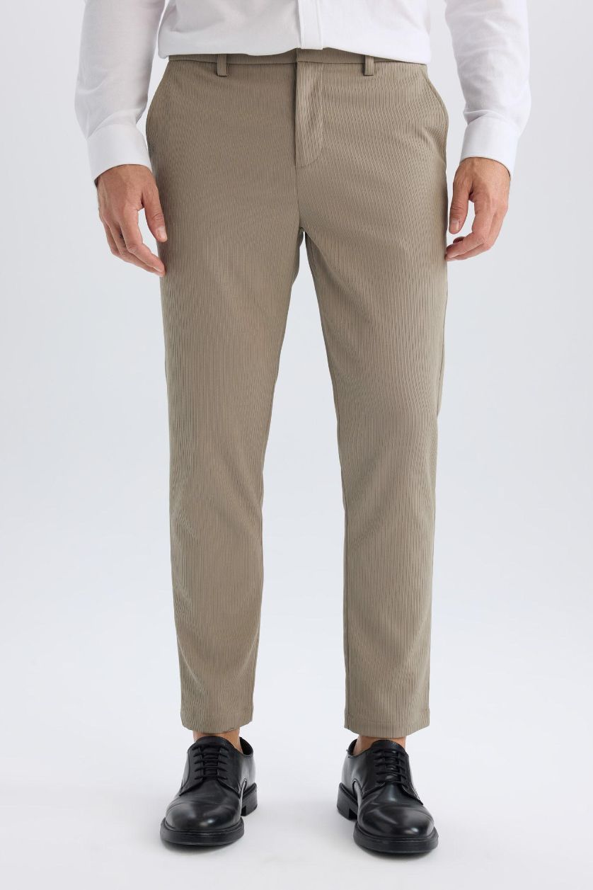 Erkek Açık Haki Jogger Cepli Yazlık Kumaş Pantolon