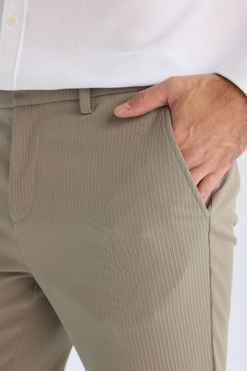 Erkek Açık Haki Jogger Cepli Yazlık Kumaş Pantolon