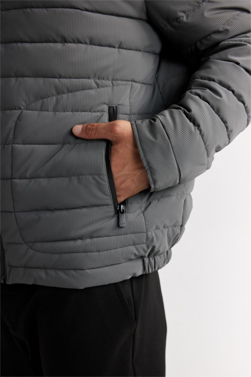 Ерлер Сұр биік жаға Пальто