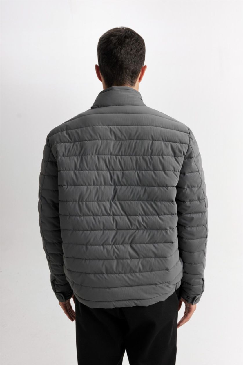 Ерлер Сұр биік жаға Пальто