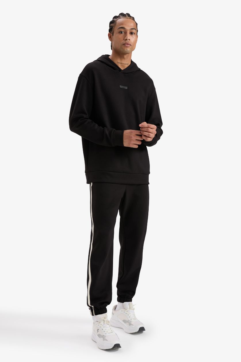 MAN Black DeFactoFit Standard Fit Scuba Diving Fabric Sports Joggers