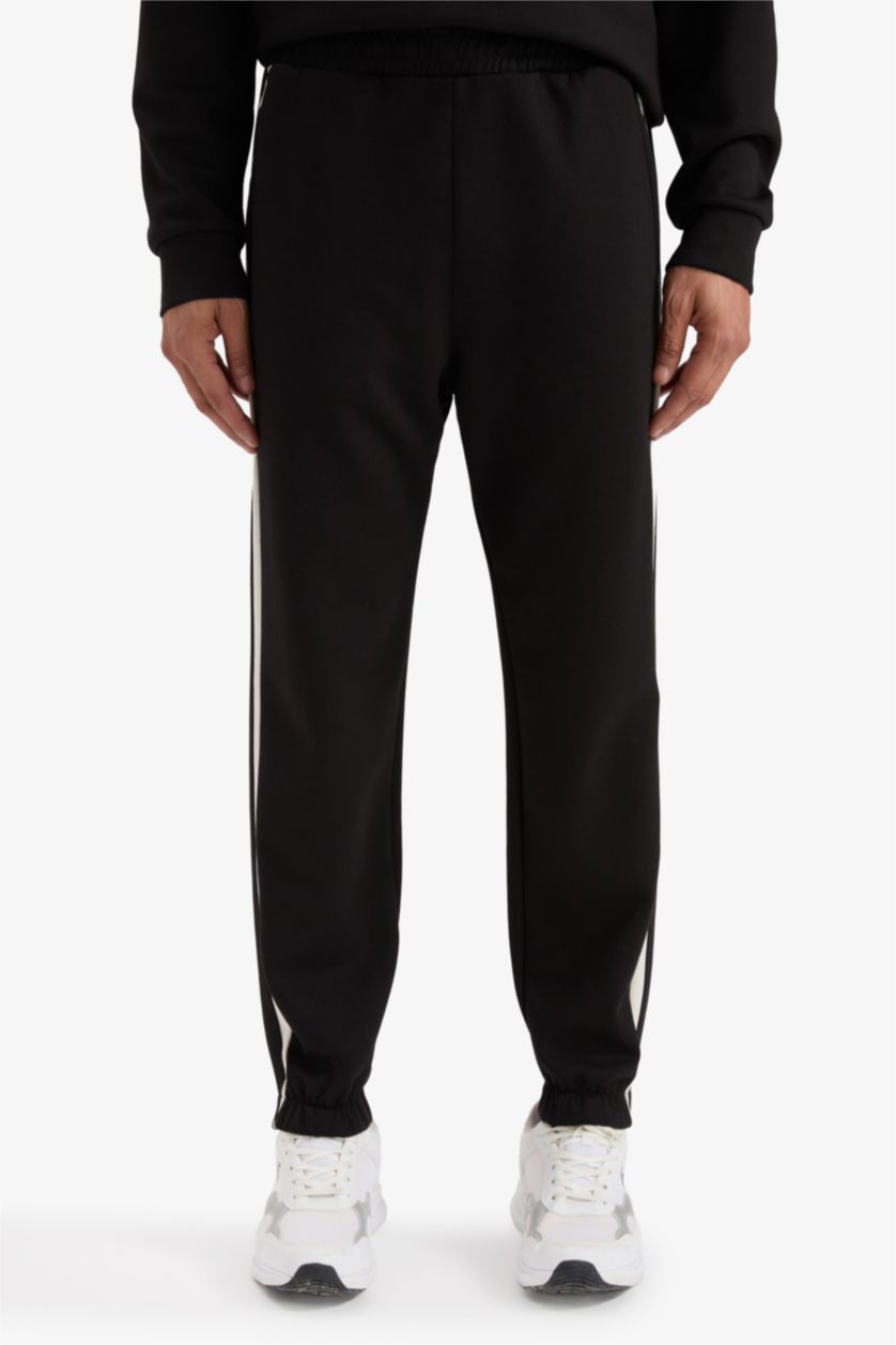 MAN Black DeFactoFit Standard Fit Scuba Diving Fabric Sports Joggers