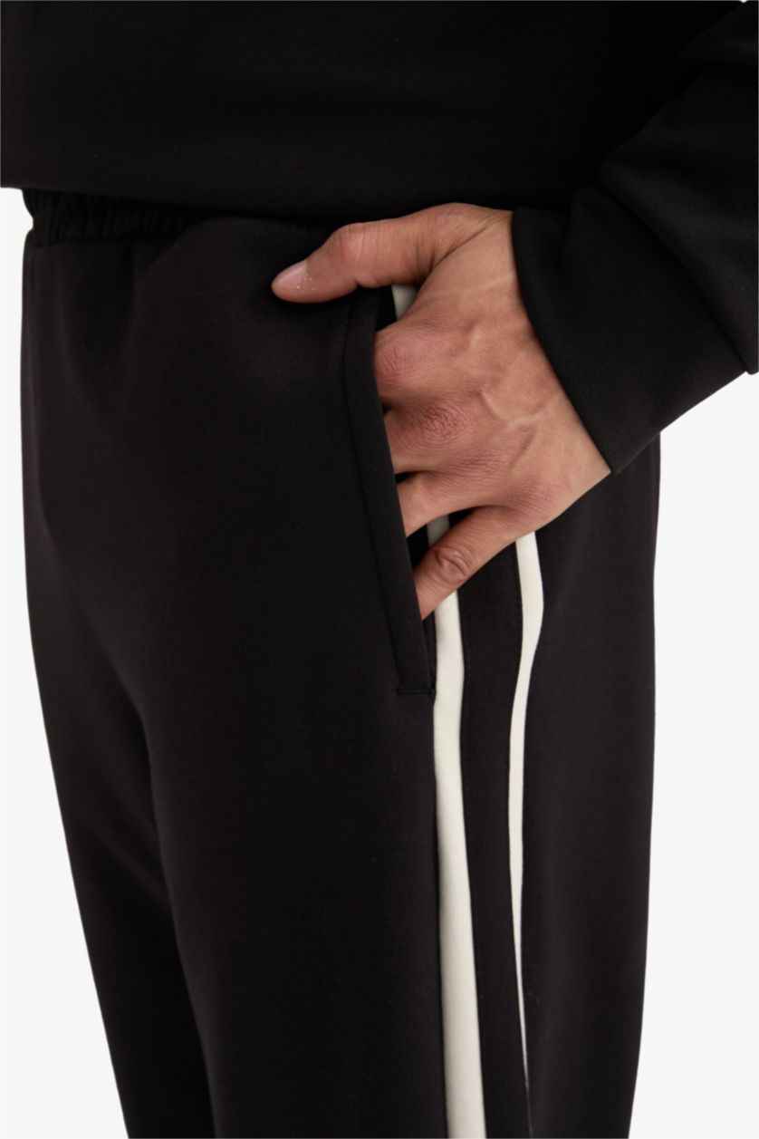 MAN Black DeFactoFit Standard Fit Scuba Diving Fabric Sports Joggers